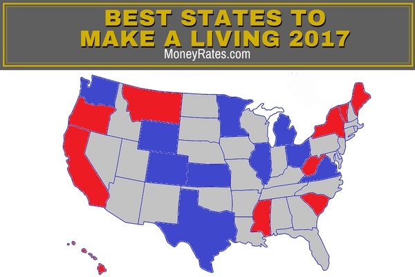 Best and Worst States to Make a Living 2017